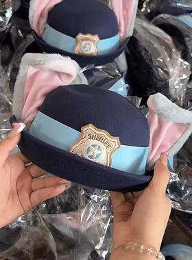 兔子警官帽子儿童cos卡通