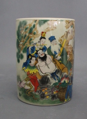 景德镇同治粉彩八仙陶瓷展柜摆件