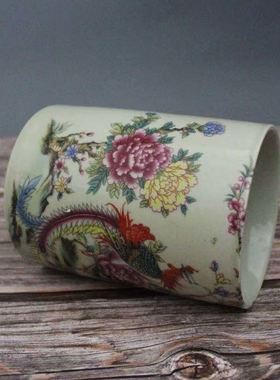 特价同治粉彩富贵花鸟书房办公