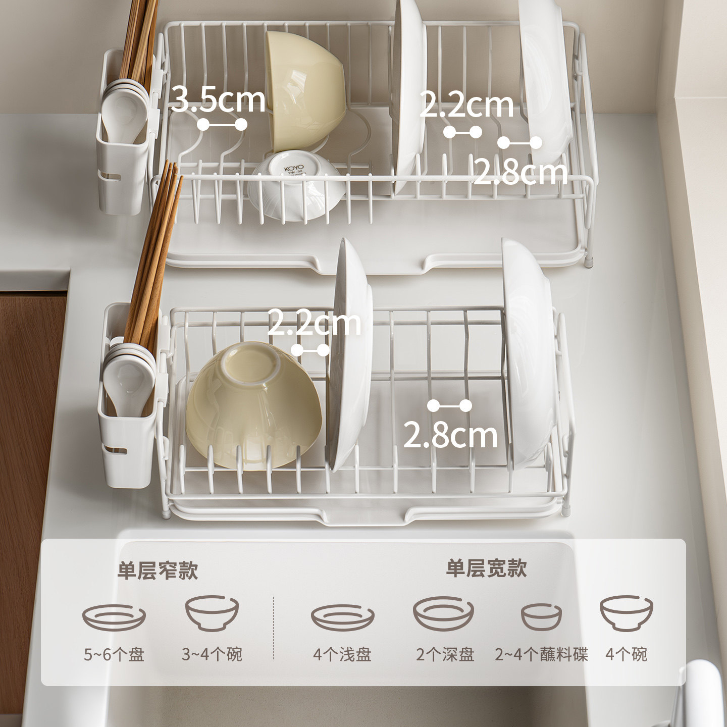 懒角落碗碟收纳架餐具放盘子沥水篮厨房置物架台面筷盒柜小型家用,淘宝优惠券,粉丝福利购,淘宝优惠卷