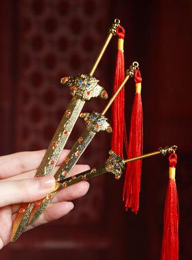 拂尘如意七星剑九节鞭葫芦法器太上老君玄武大帝九天玄女神像配件