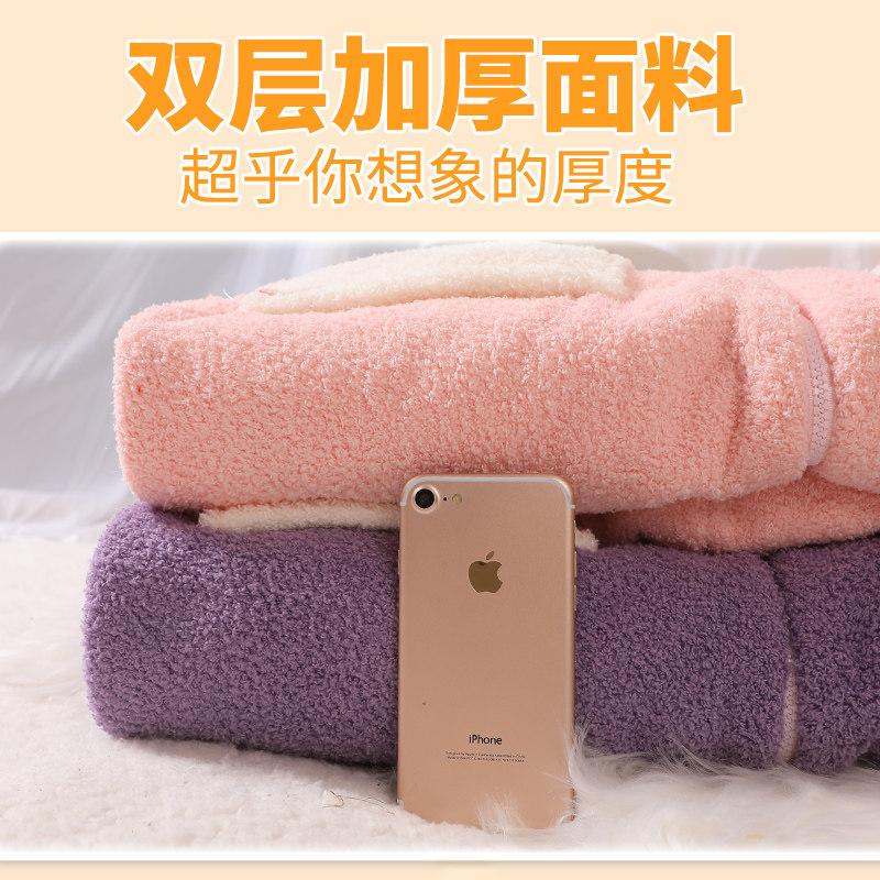 珊瑚绒连体秋冬季萌萌可爱冬天睡衣 珐莎睡衣/家居服套装