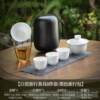 High-end Dehua white porcelain travel tea set cup simple one or four outdoor lid set bowl portable quick cup logo customization