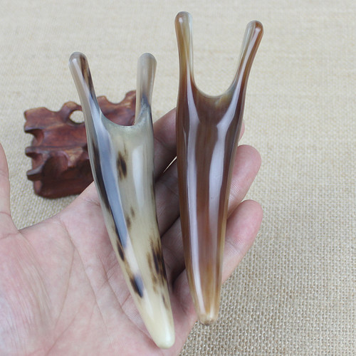 天然白水牛角鼻刮眼部按摩器拨筋棒美容棒对眼点穴颈面部经络疏通 - 图2
