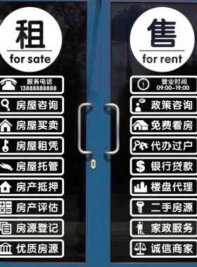 房产中介家政服务橱窗定做广告字