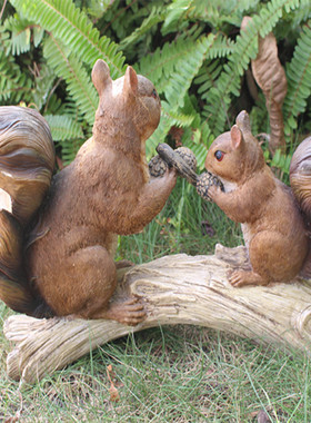 户外仿真树脂庭院草坪园林松鼠