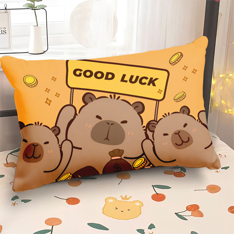 美元小狗卡皮巴拉枕套儿童可爱卡通爆款枕套学生宿舍高颜值抱枕