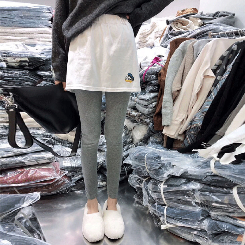 打底神器小裙子露白边叠穿在潮毛衣 韩简娜半身裙