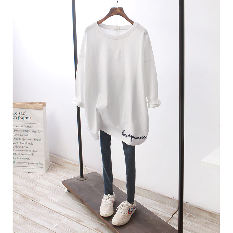 2020秋冬中长款长袖t恤纯棉打底衫 韩简娜T恤
