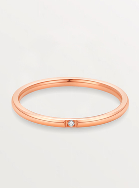 超窄版1mm单钻戒指可尾戒