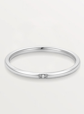 高版本超窄版1mm单钻戒指可尾戒