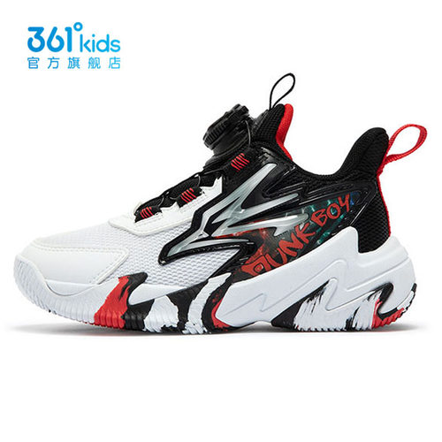 361童鞋儿童透气防滑篮球鞋男童旋钮运动鞋2024秋季新款K72434101-图1