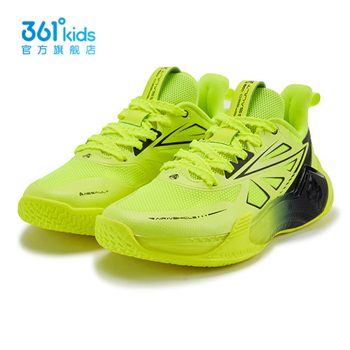 361童鞋男童系带篮球鞋儿童透气耐磨运动鞋秋季青少年鞋K72531106 - 图1