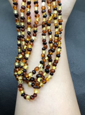 天然琥珀多宝随行手链颗粒