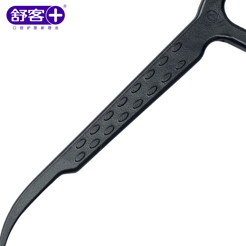 舒客竹炭扁线8盒家庭装吸附牙线棒 智狐居家日用牙线/牙线棒