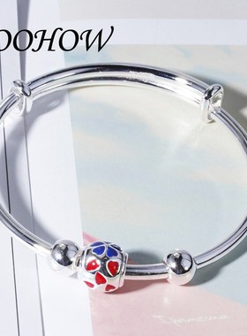 爱心礼物纯银手镯送闺蜜