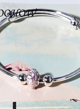 花瓣送女友礼品纯银手镯