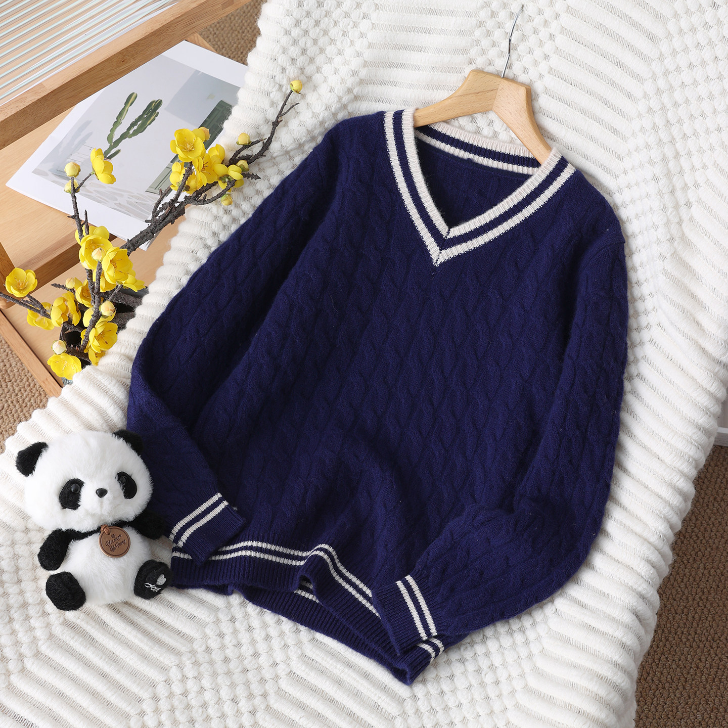 冬季100%羊毛衫儿童V领加厚毛衣男全羊毛针织打底衫保暖中大童装,淘宝优惠券,粉丝福利购,淘宝优惠卷