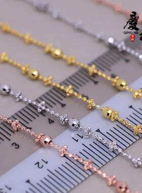 银镀金爆闪仙女链抽拉调节锁骨链