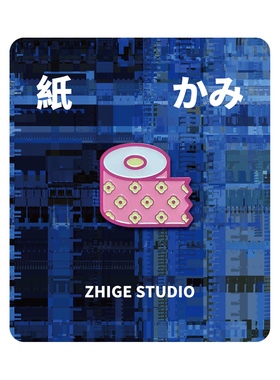 纸哥原创设计卷纸花花胸针合金