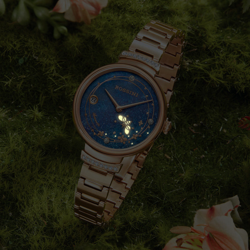 罗西尼手表女典美系列机械表灵动气质小蜜蜂女士腕表礼盒5210082