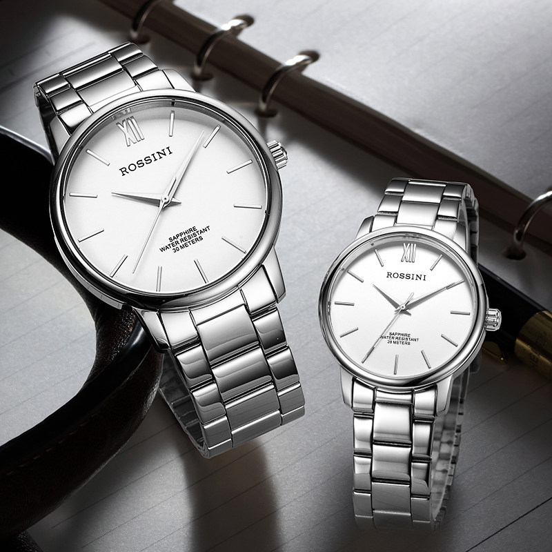 罗西尼手表男学生潮流石英表正品防水皮带休闲男表男士手表519903