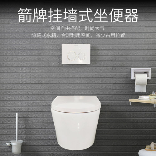 arrow箭牌卫浴壁挂式马桶隐藏水箱悬挂入墙嵌入式挂墙悬空座便器 - 图3