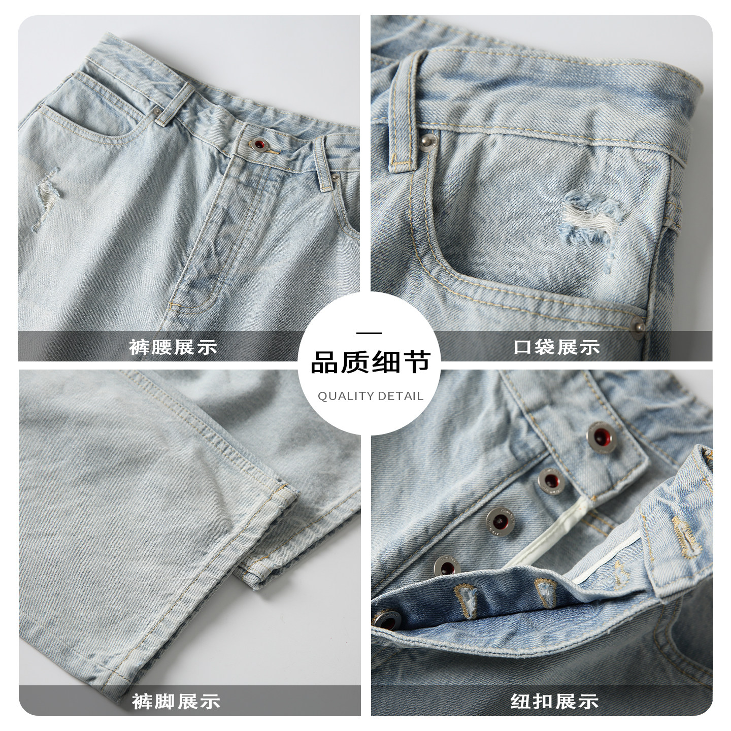 it :5cm/FIVECM2026新款男装宽松直筒牛仔长裤美式复古水洗休闲裤,淘宝优惠券,粉丝福利购,淘宝优惠卷