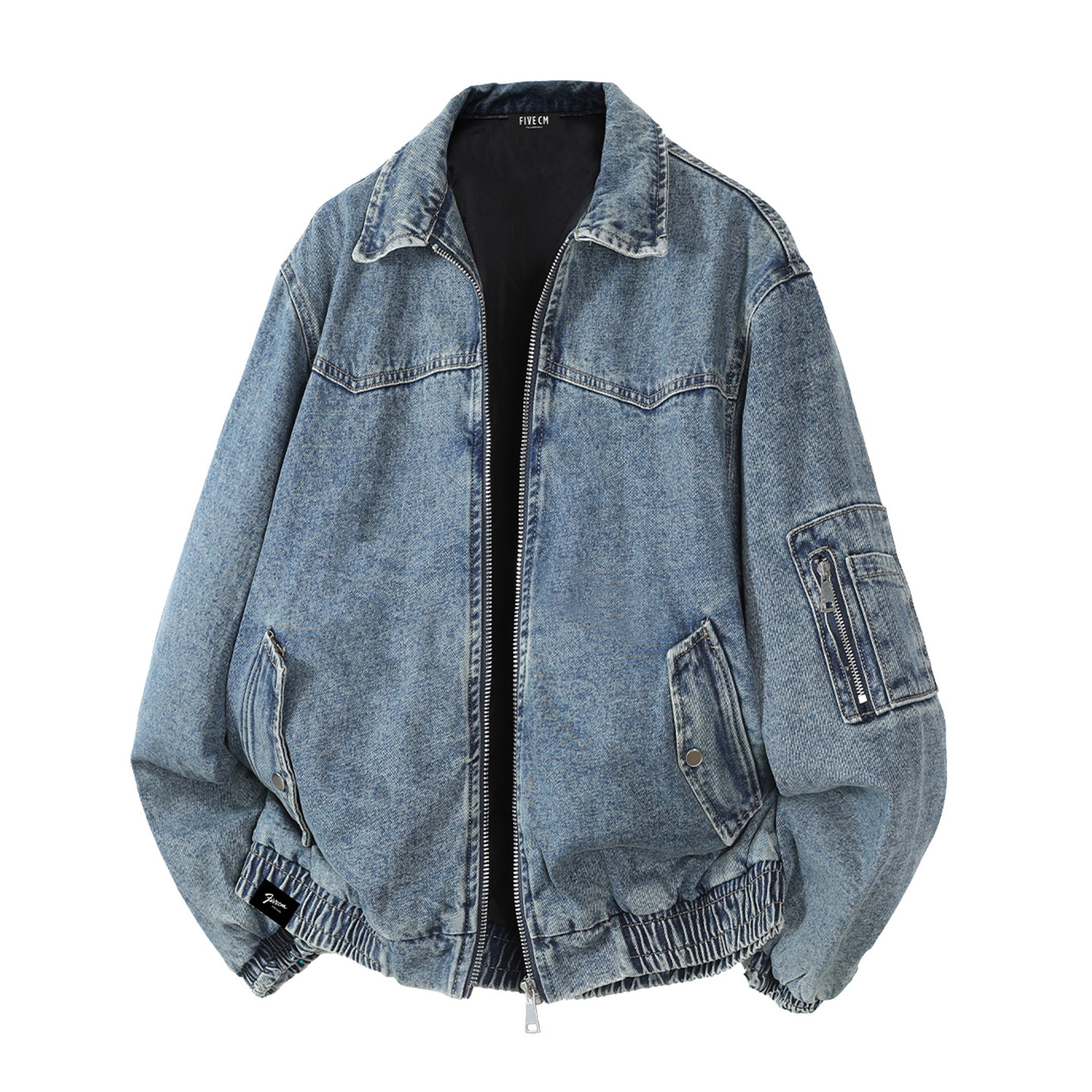 it :5cm/FIVECM复古水洗蓝色工装牛仔外套男2025秋冬宽松机车夹克,淘宝优惠券,粉丝福利购,淘宝优惠卷