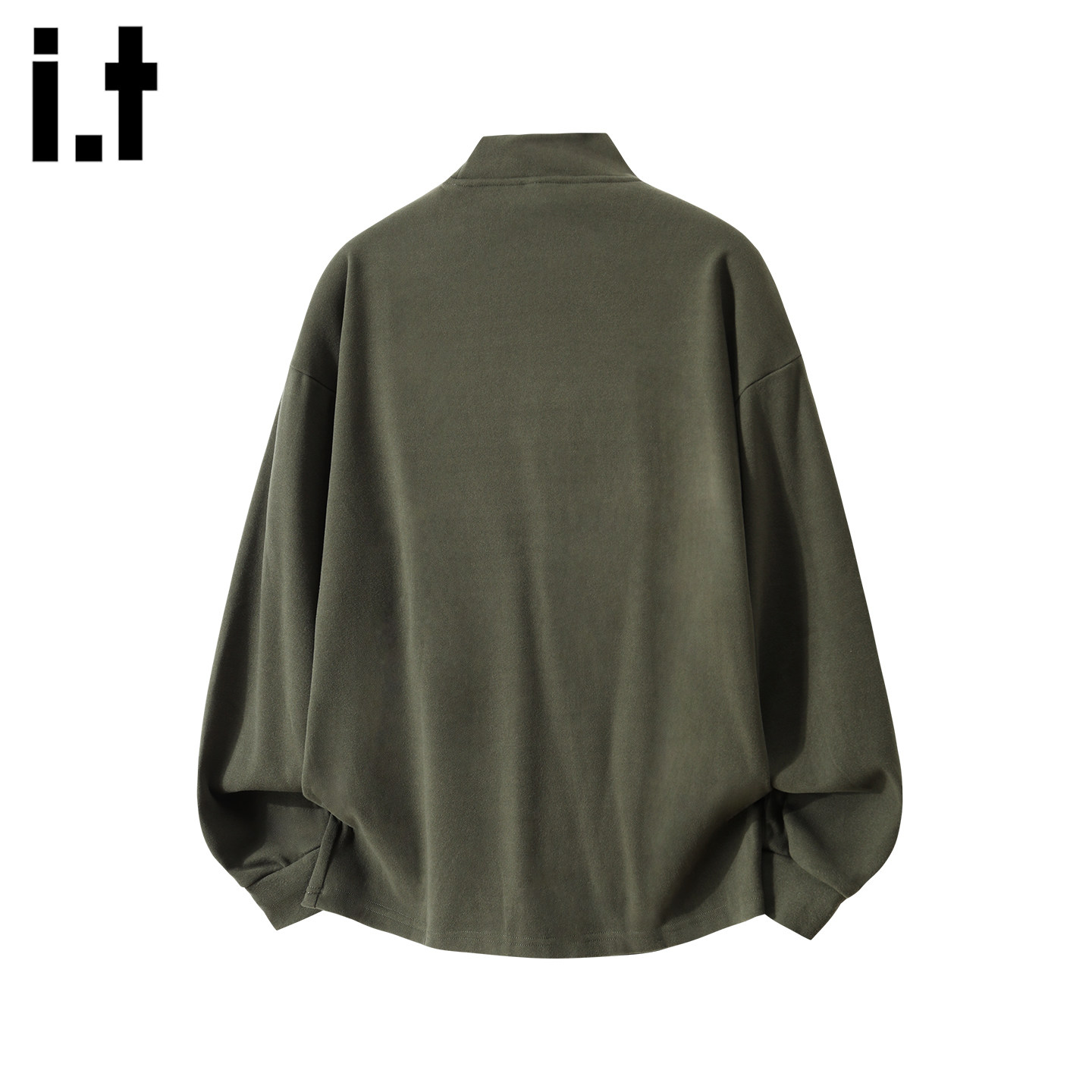 it :5cm/FIVECM美式半高领德绒打底衫长袖t恤男款春秋季内搭上衣,淘宝优惠券,粉丝福利购,淘宝优惠卷