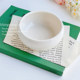 Korean ins chubby ceramic small round bowl mini refreshment bowl small bourgeois seasoning dish household soy sauce dish vinegar dish