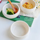Korean ins chubby ceramic small round bowl mini refreshment bowl small bourgeois seasoning dish household soy sauce dish vinegar dish