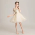 Girls Ocean Birthday Princess Dress Children Little Hosts Show Show Dress Dress Girls Foreign Piano Trang phục mùa thu - Váy trẻ em