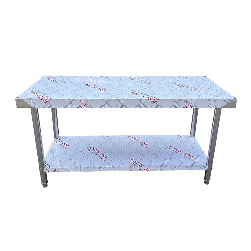 1.2厚国标304不锈钢三层工作台单层双层灶台商用饭店厨房定做荷台 - 图2