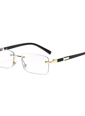 2025新款无框切边抗防蓝光男女老花镜老人眼镜金属老花眼镜老人镜