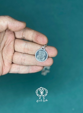 童心未眠双面吊坠海绵宝宝银饰