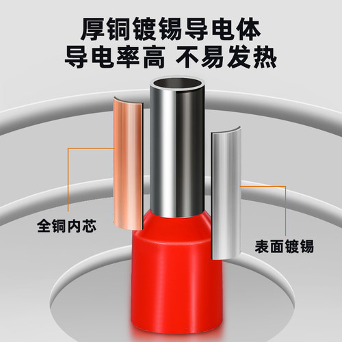 VE管型接线端子套装快速接线鼻子收纳盒电线开关插座电线并线接头 - 图0