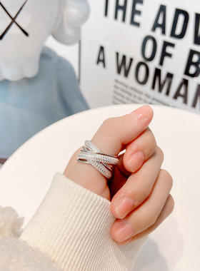 欧美小众品牌设计款仿真钻交叉