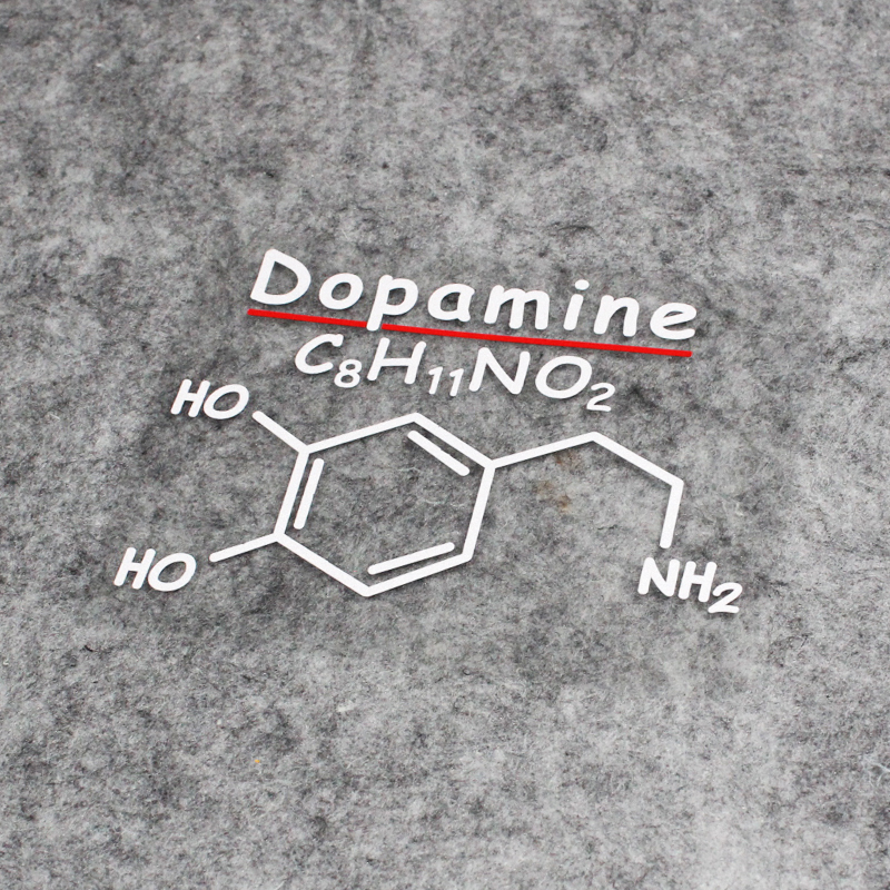 兴奋和情欲的分子式多巴胺个性贴纸汽车电动电脑箱包电瓶Dopamine - 图1