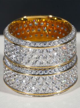 316L不锈钢VVS级莫桑钻戒指