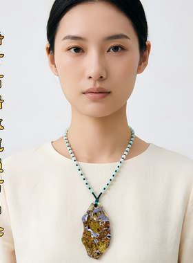 智利Imilac橄榄陨石吊坠 保真橄榄石石铁陨石高端天外来客陨石