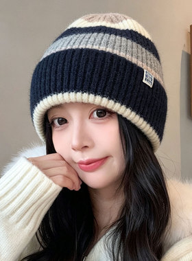 秋冬帽子户外防寒护耳女士针织帽