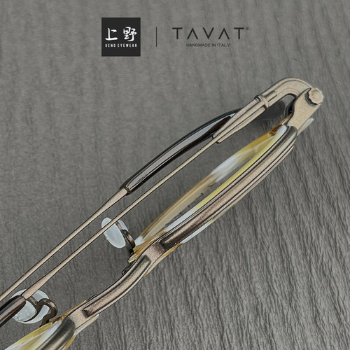 意大利正品TAVAT 时尚金属板材玳瑁色圆框眼镜框架男女同款SC210 - 图0
