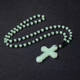 Hotan Jade Cross Pendant Men's and Women's Necklace Double-sided Engraved Synthetic Jade Pendant Pendant Boy and Girlfriend Birthday Gift