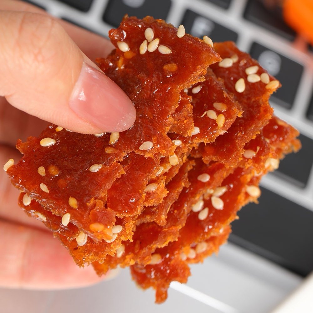 圆妹子猪肉脯65*6袋黑松露蜜汁原味猪肉片潮汕风味猪肉干解馋小吃,淘宝优惠券,粉丝福利购,淘宝优惠卷