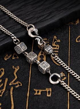 藏式S925纯银吉详八宝百搭项链