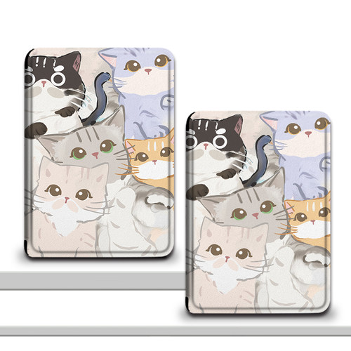 猫咪适用于kindle卡通scribe可爱paperwhite4亚马逊oasis3少女心2咪咕kpw5/voyage/6寸阅读器壳保护套电子书 - 图1