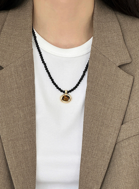 大米饰品保色黑玛瑙虎眼石美拉德