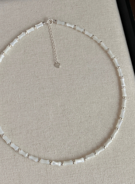 新中式竹节天然石项链