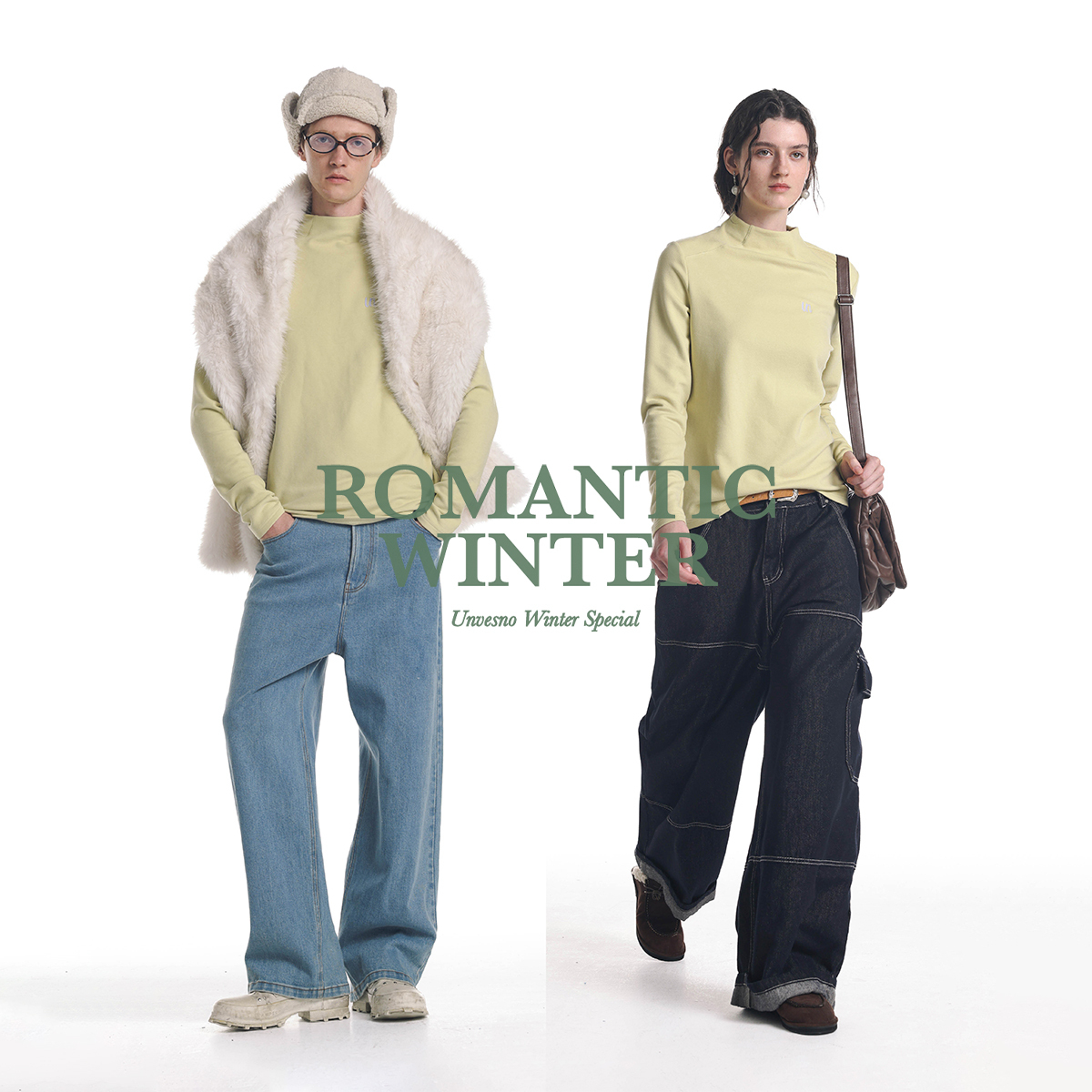 【显瘦修身】Unvesno(UN)刺绣亲肤莱赛尔羊毛混纺保暖打底衫T恤 - 图2